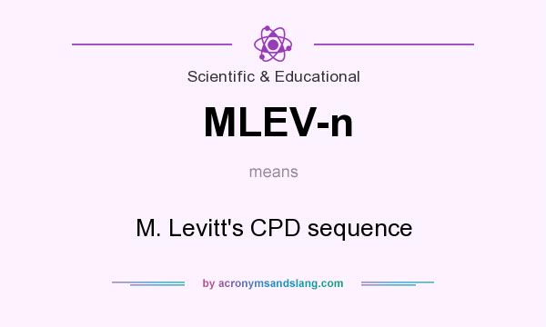 What does MLEV-n mean? It stands for M. Levitt`s CPD sequence