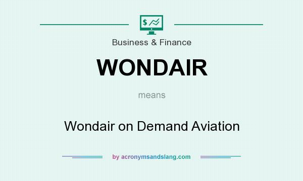 What does WONDAIR mean? It stands for Wondair on Demand Aviation