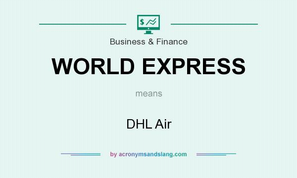 What does WORLD EXPRESS mean? It stands for DHL Air