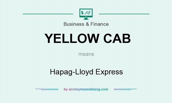 What does YELLOW CAB mean? It stands for Hapag-Lloyd Express