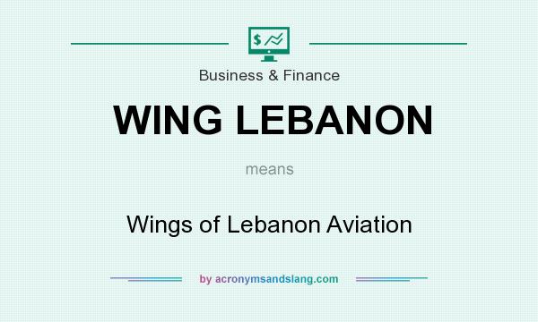 What does WING LEBANON mean? It stands for Wings of Lebanon Aviation