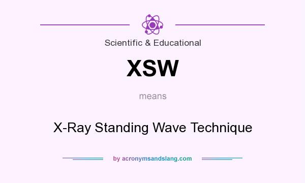 What does XSW mean? It stands for X-Ray Standing Wave Technique
