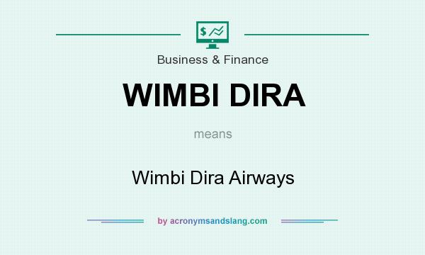 What does WIMBI DIRA mean? It stands for Wimbi Dira Airways
