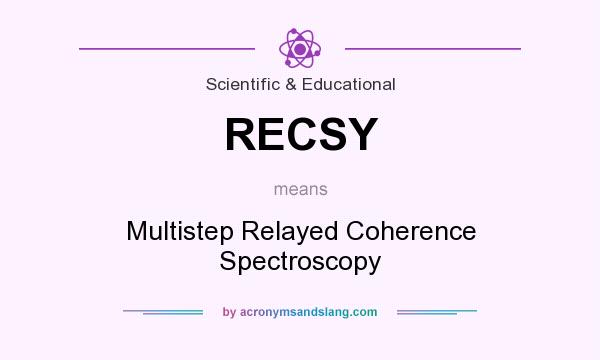 What does RECSY mean? It stands for Multistep Relayed Coherence Spectroscopy