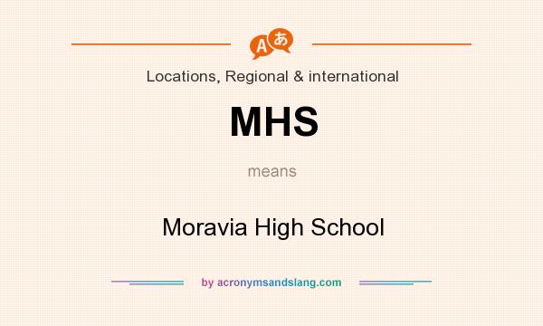 What does MHS mean? It stands for Moravia High School