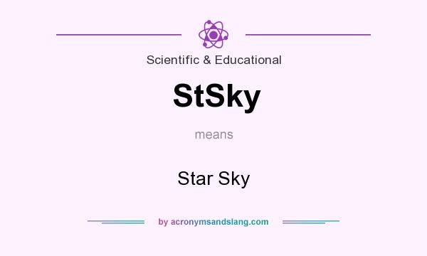 What does StSky mean? It stands for Star Sky