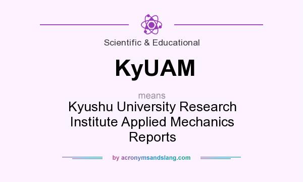 What does KyUAM mean? It stands for Kyushu University Research Institute Applied Mechanics Reports