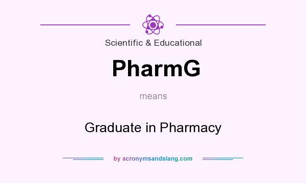 What does PharmG mean? It stands for Graduate in Pharmacy