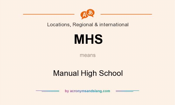 What does MHS mean? It stands for Manual High School