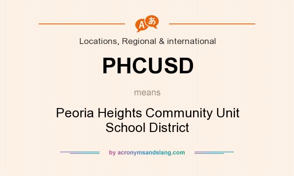 What does PHCUSD mean? It stands for Peoria Heights Community Unit School District