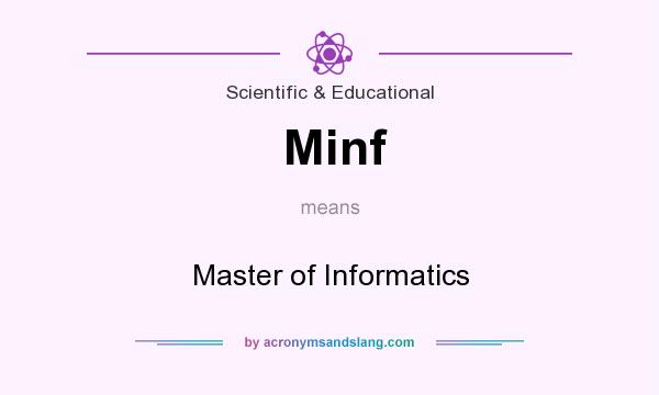 What does Minf mean? It stands for Master of Informatics