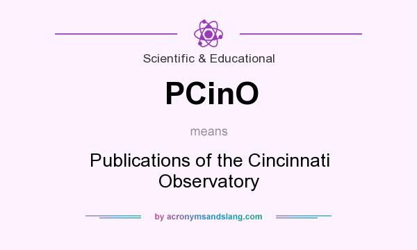 What does PCinO mean? It stands for Publications of the Cincinnati Observatory