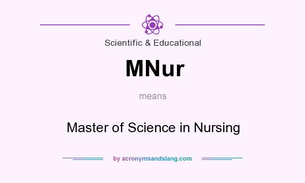 What does MNur mean? It stands for Master of Science in Nursing