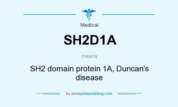 What does SH2D1A mean? It stands for SH2 domain protein 1A, Duncan`s disease
