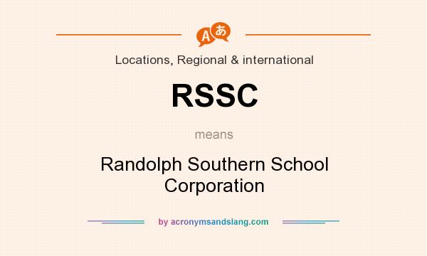What does RSSC mean? It stands for Randolph Southern School Corporation