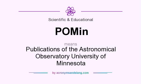 What does POMin mean? It stands for Publications of the Astronomical Observatory University of Minnesota