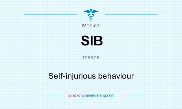 What does SIB mean? It stands for Self-injurious behaviour