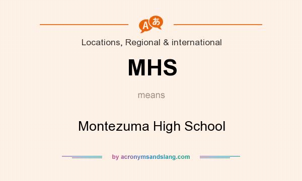 What does MHS mean? It stands for Montezuma High School
