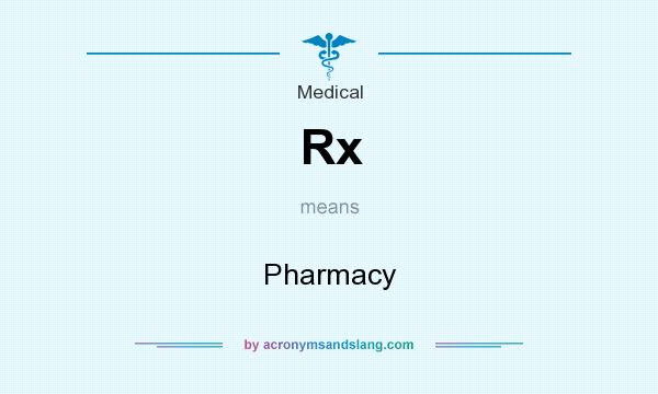 What does Rx mean? It stands for Pharmacy
