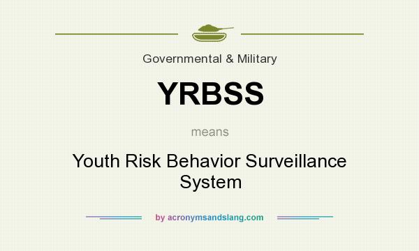 What does YRBSS mean? It stands for Youth Risk Behavior Surveillance System