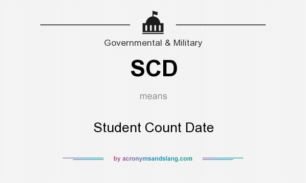 What does SCD mean? It stands for Student Count Date
