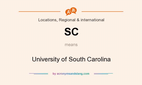 What does SC mean? It stands for University of South Carolina