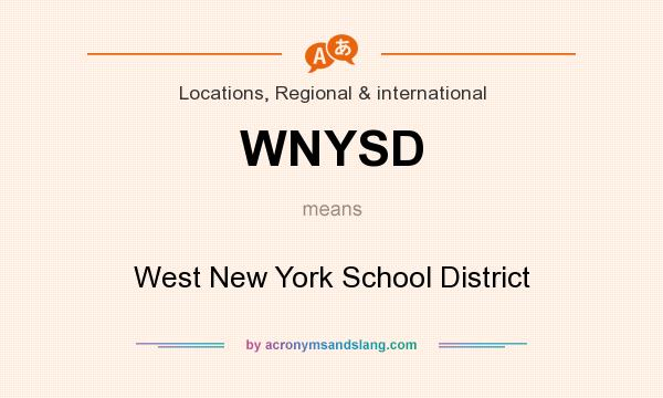 What does WNYSD mean? It stands for West New York School District