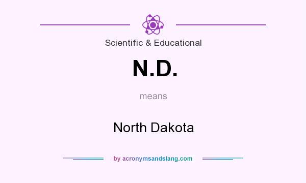What does N.D. mean? It stands for North Dakota