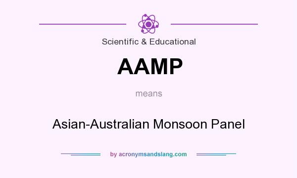 What does AAMP mean? It stands for Asian-Australian Monsoon Panel