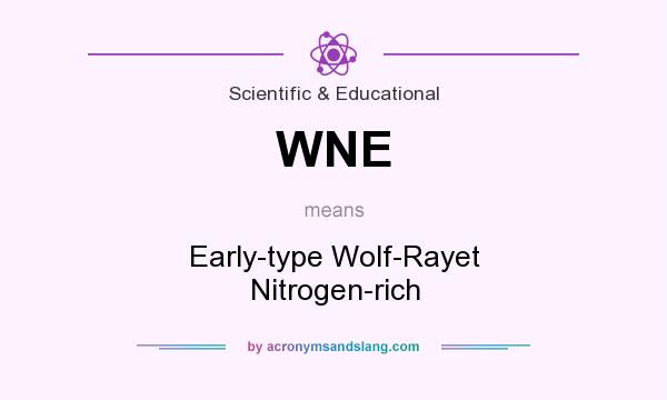 What does WNE mean? It stands for Early-type Wolf-Rayet Nitrogen-rich