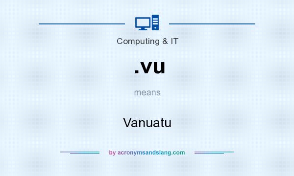 What does .vu mean? It stands for Vanuatu