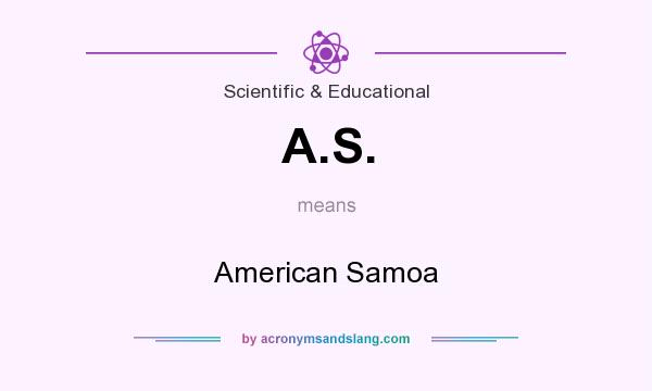 What does A.S. mean? It stands for American Samoa