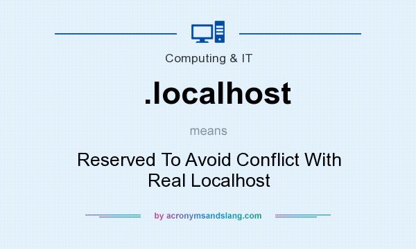 What does .localhost mean? It stands for Reserved To Avoid Conflict With Real Localhost