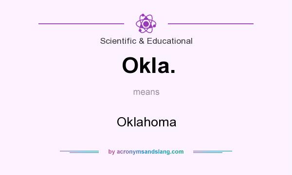 What does Okla. mean? It stands for Oklahoma