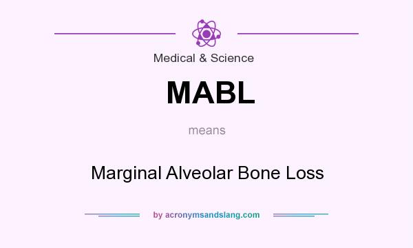 What does MABL mean? It stands for Marginal Alveolar Bone Loss