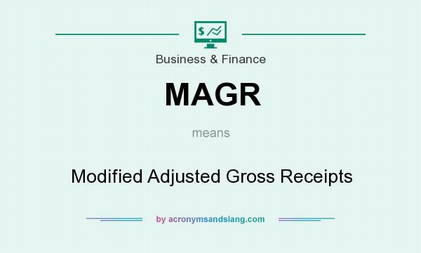 What does MAGR mean? It stands for Modified Adjusted Gross Receipts
