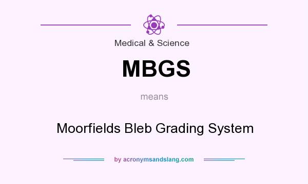 What does MBGS mean? It stands for Moorfields Bleb Grading System