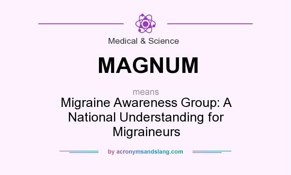 What does MAGNUM mean? It stands for Migraine Awareness Group: A National Understanding for Migraineurs