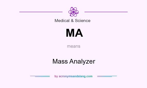 What does MA mean? It stands for Mass Analyzer