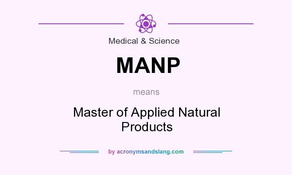 What does MANP mean? It stands for Master of Applied Natural Products