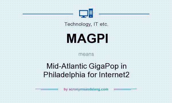 What does MAGPI mean? It stands for Mid-Atlantic GigaPop in Philadelphia for Internet2