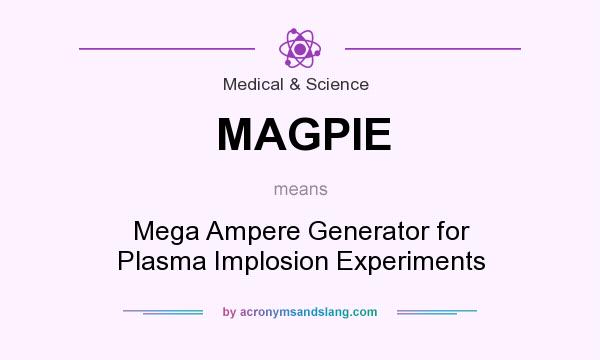What does MAGPIE mean? It stands for Mega Ampere Generator for Plasma Implosion Experiments