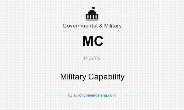 What does MC mean? It stands for Military Capability