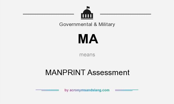 What does MA mean? It stands for MANPRINT Assessment