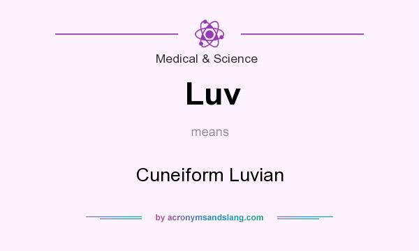 What does Luv mean? It stands for Cuneiform Luvian
