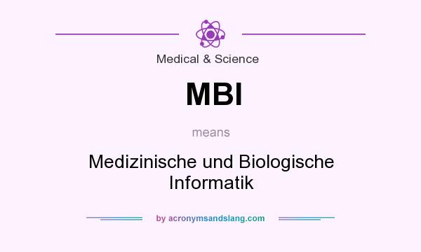 What does MBI mean? It stands for Medizinische und Biologische Informatik