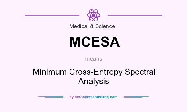What does MCESA mean? It stands for Minimum Cross-Entropy Spectral Analysis