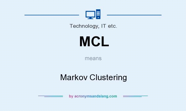 What does MCL mean? It stands for Markov Clustering