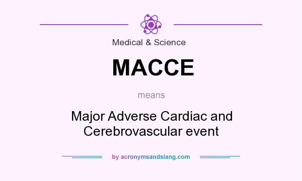 What does MACCE mean? It stands for Major Adverse Cardiac and Cerebrovascular event