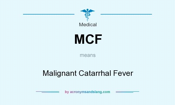 What does MCF mean? It stands for Malignant Catarrhal Fever